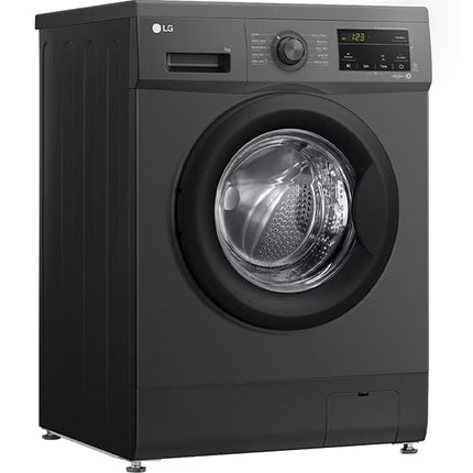 LG F2J3HYL6J Front Load Washing Machine, Black