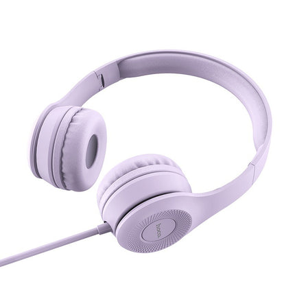 Hoco W21 Wired Headset with Mic, Purple