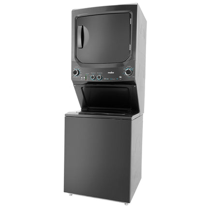 Mabe 24kg Electric Laundry Center, Stacked Washer & Dryer, Diamond Gray, MCLI2440EEDG0 - view 3