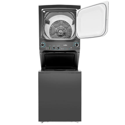 Mabe 24kg Electric Laundry Center, Stacked Washer & Dryer, Diamond Gray, MCLI2440EEDG0 - view 4