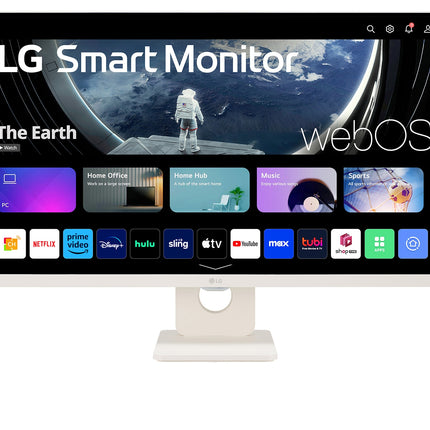 LG 27" Full HD IPS Smart Monitor with webOS, White, 27U511SA-W