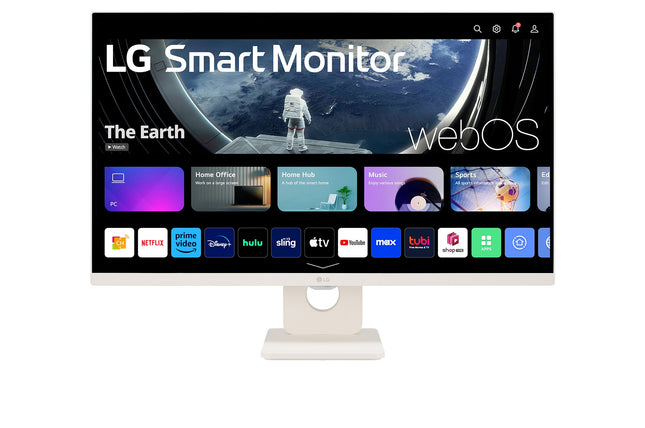 LG 27" Full HD IPS Smart Monitor with webOS, White, 27U511SA-W