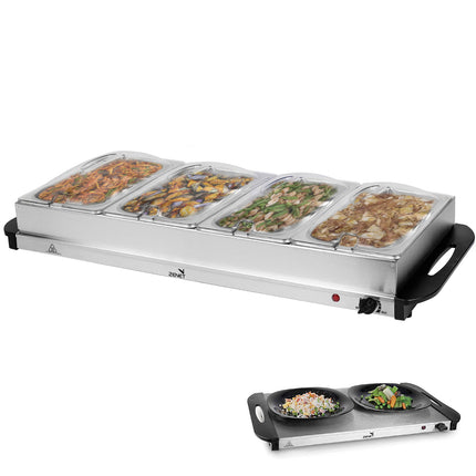 Zenet 4 Cabin Buffet Warmer & Plate Warmer Silver – ZFW-424