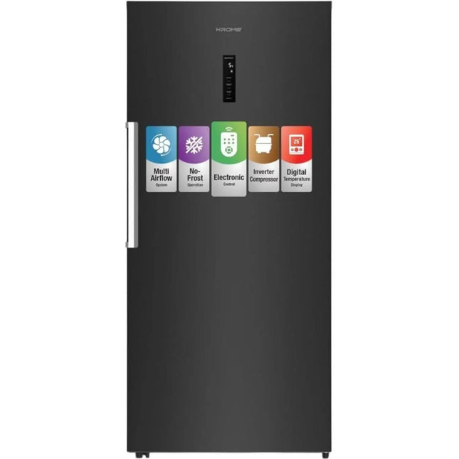 Krome Upright Freezer 600L Dark Inox – KR-UF750IH