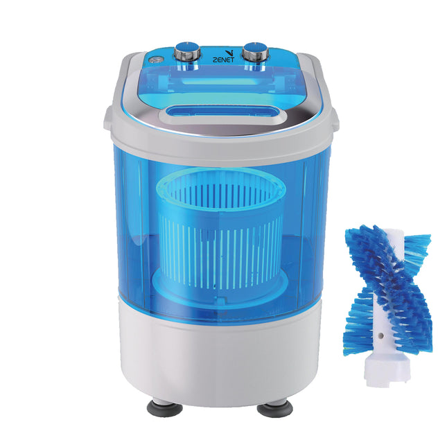 ZENET Mini Washer Single Tub With Shoe Brush ZWM30PSB2