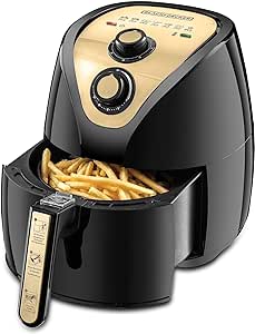 Air Fryer in Black - front view