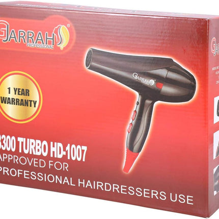 Gjarrah Hair Blower, HD-1007 - Black