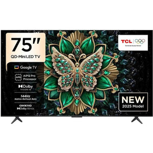 تلفزيون TCL 75 بوصة QD Mini LED 4K Google، 75C6K