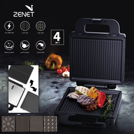 Zenet 4-in-1 Sandwich Maker, ZSM-414
