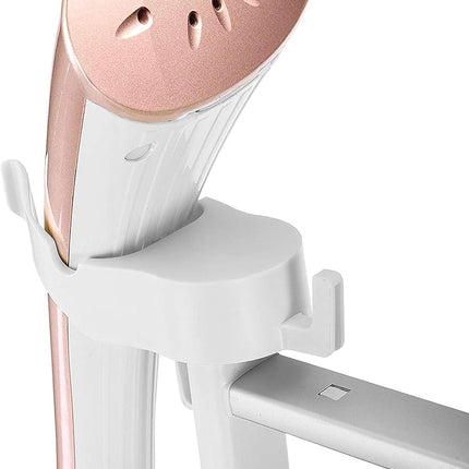Digital Garment Steamer with Ironing Board, 6 Adjustable Steam Levels, 2.0L Detachable Water Tank, Quick Heat-Up, Anti-Kink Tube, Include Accessories, 2 L 2000 W GSTD2050-B5 White/Gold