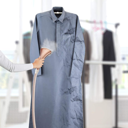Digital Garment Steamer with Ironing Board, 6 Adjustable Steam Levels, 2.0L Detachable Water Tank, Quick Heat-Up, Anti-Kink Tube, Include Accessories, 2 L 2000 W GSTD2050-B5 White/Gold