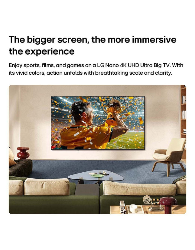 LG 85" NANO 4K UHD AI Smart TV NU85 (2026 Model), 85NU850B6LA - view 2