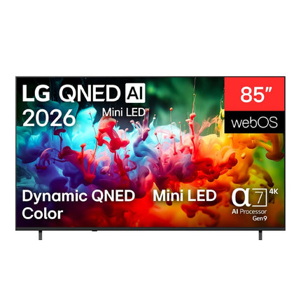 LG 85" QNED evo AI Mini LED 4K Smart TV QNED84 (2026 Model), 85QNED84B6T