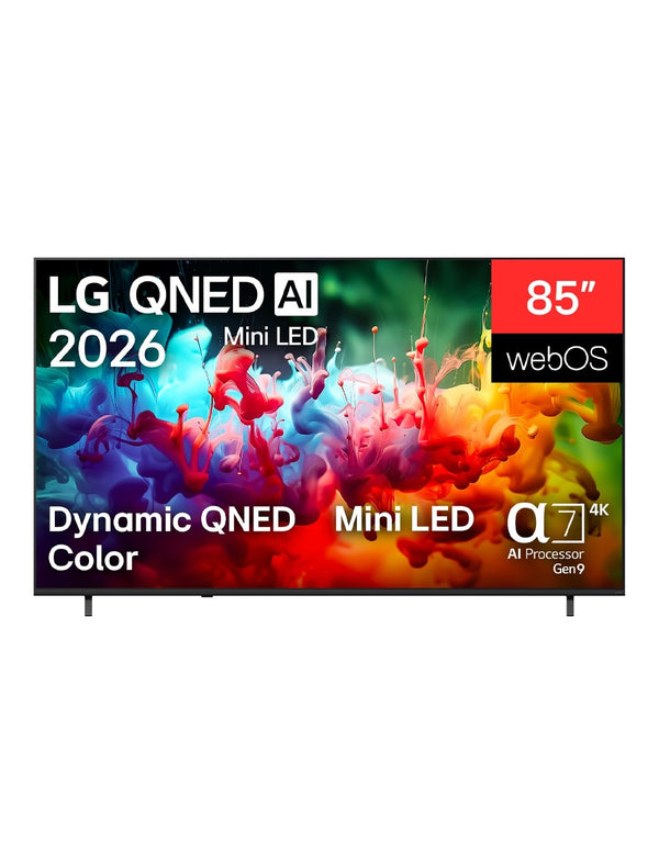 LG 85" QNED evo AI Mini LED 4K Smart TV QNED84 (2026 Model), 85QNED84B6T