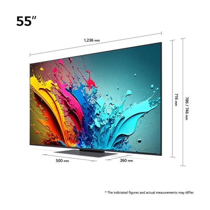 LG 55" QNED86 4K Smart TV AI Magic remote HDR10 webOS24 2024 (55QNED86T6A)
