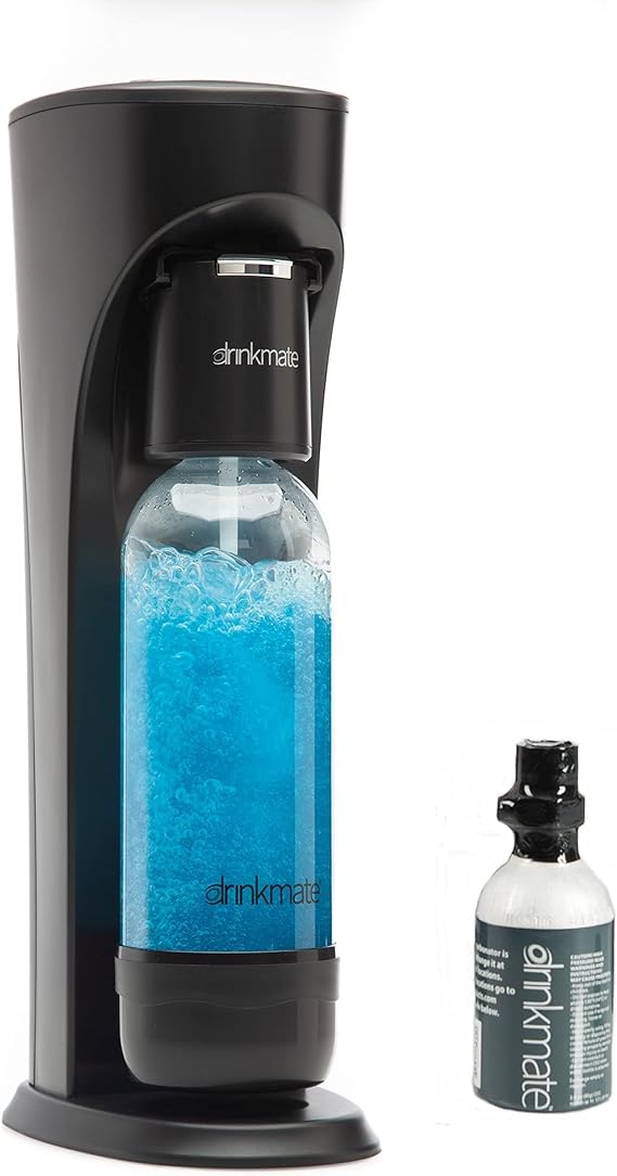 Drinkmate OmniFizz Sparkling Water and Soda Maker, Carbonates Any Drink ,Matte Black