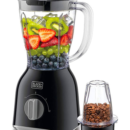 Black+Decker 400W Blender 1.5L with Grinder Mill & Extra Jar, BX365J