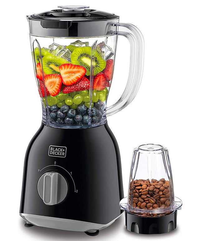 Black+Decker 400W Blender 1.5L with Grinder Mill & Extra Jar, BX365J
