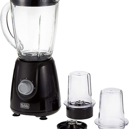 Black+Decker 400W Glass Jar Blender with Grinder Mill, BX440G