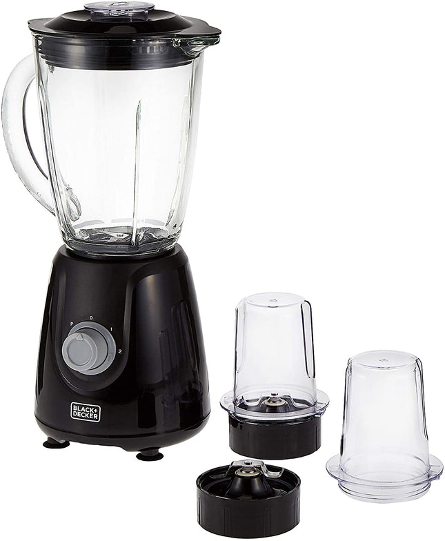 Black+Decker 400W Glass Jar Blender with Grinder Mill, BX440G