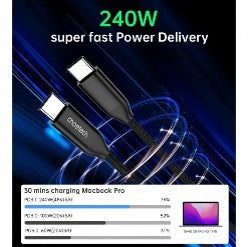 CHOETECH - PD3.1 240W USB-C to USB-C Cable 2M black