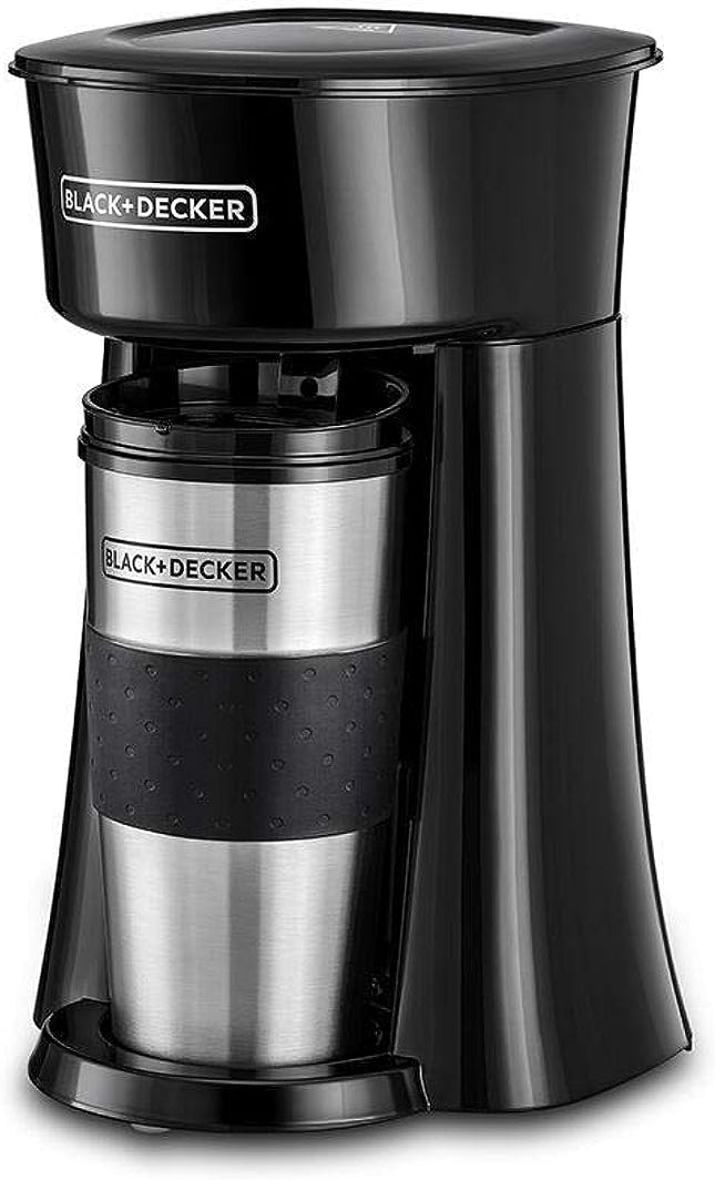 Black+Decker Single-Serve Coffee Maker with 360ml Travel Mug, 650W, DCT10 - view 2