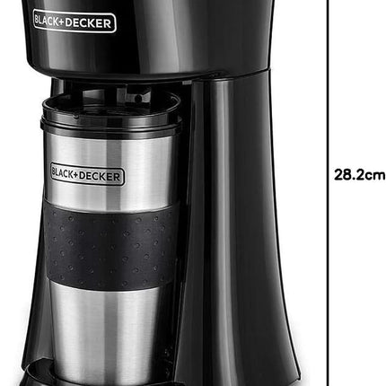 Black+Decker Single-Serve Coffee Maker with 360ml Travel Mug, 650W, DCT10 - view 3