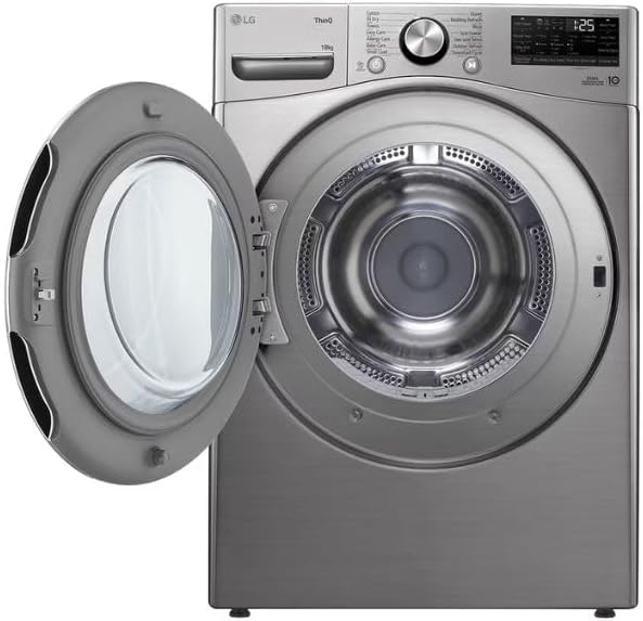 LG Front Load Dryer, 18 kg, Stainless Silver, RH18U8EVCW
