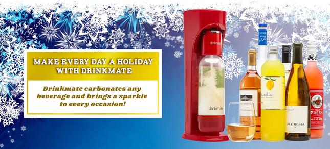 Drinkmate OmniFizz Sparkling Water and Soda Maker, Carbonates Any Drink ,Matte Black