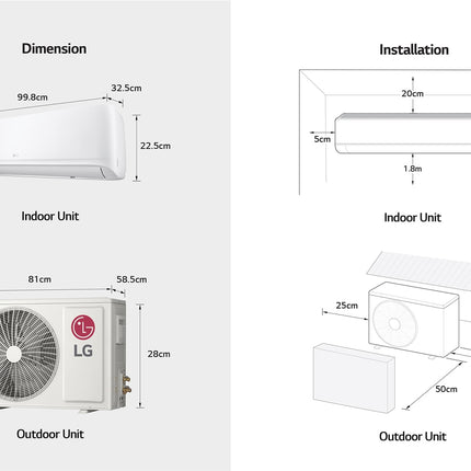إل جي T18ZCA مكيف سبيلت اصدار  2023 , 1.5طن