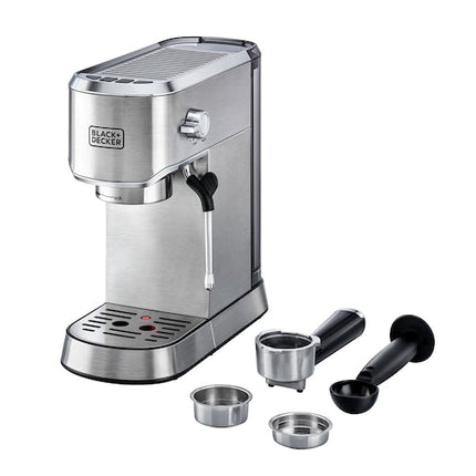 Black+Decker Espresso Coffee Machine 15 Bar, 1450W with Milk Frother, ECM150 - view 3
