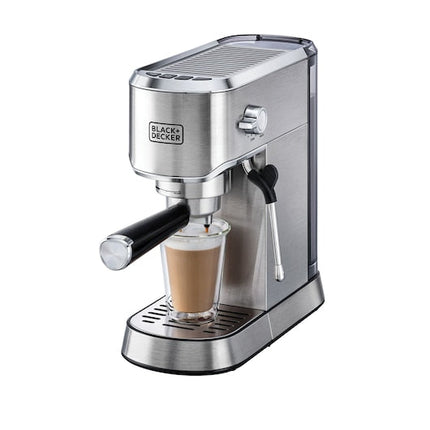Black+Decker Espresso Coffee Machine 15 Bar, 1450W with Milk Frother, ECM150 - view 5