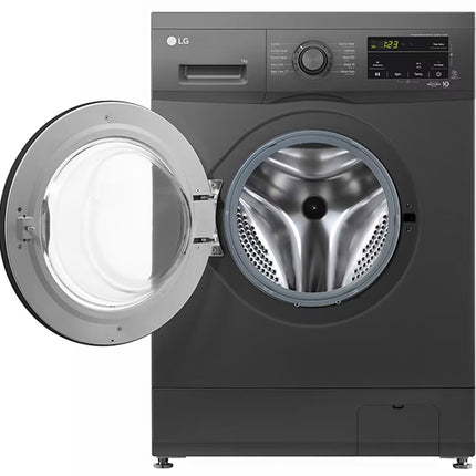 LG F2J3HYL6J Front Load Washing Machine, Black