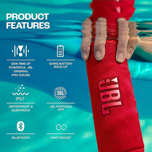 JBL FLIP6RED PORTABLE SPEAKER