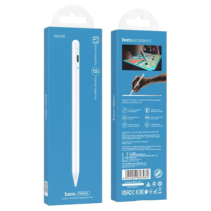 Hoco Smooth Universal Active Stylus Pen for iPad & Tablets, White, GM109 - view 3