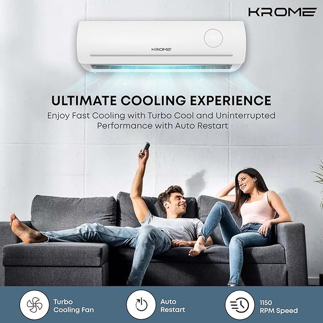 KROME 2.5 Ton Split Air Conditioner White – KR-AR30MT3-BH