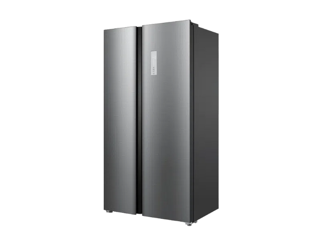 TCL P635SBSN side by side refrigerator - angled view