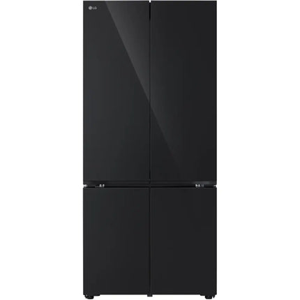 LG Side by Side Refrigerator 611L in Black GR-B30FFGPB - front view