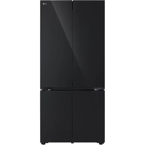 LG Side by Side Refrigerator 611L in Black GR-B30FFGPB - front view