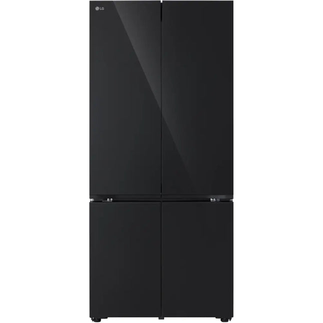 LG Side by Side Refrigerator 611L in Black GR-B30FFGPB - front view