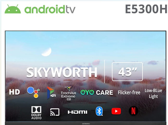 Skyworth 43 inches 4K UHD TV 43E5300H