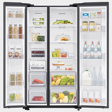Samsung 620L Side By Side Refridgerator - Black, RS62R5001B4/SG