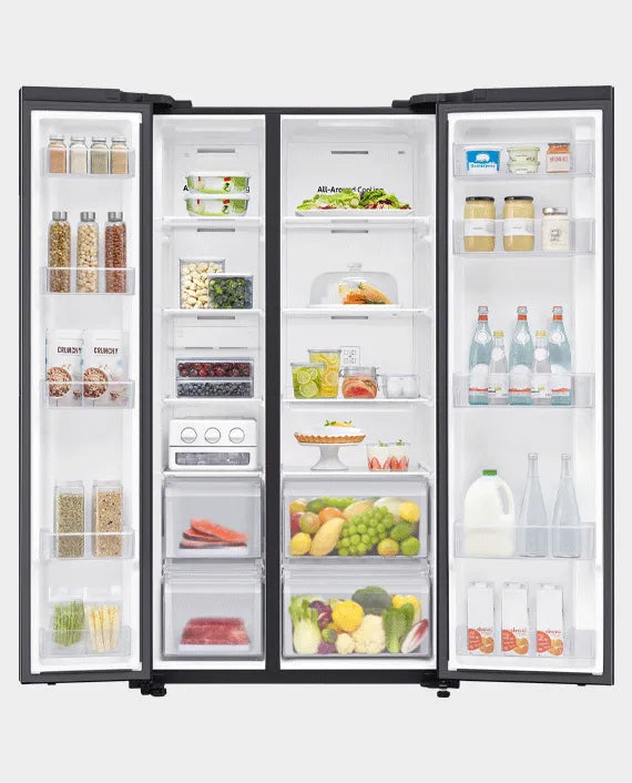Samsung 620L Side By Side Refridgerator - Black, RS62R5001B4/SG