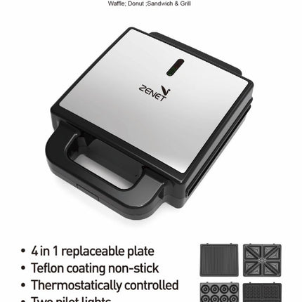 Zenet 4-in-1 Sandwich Maker, ZSM-414