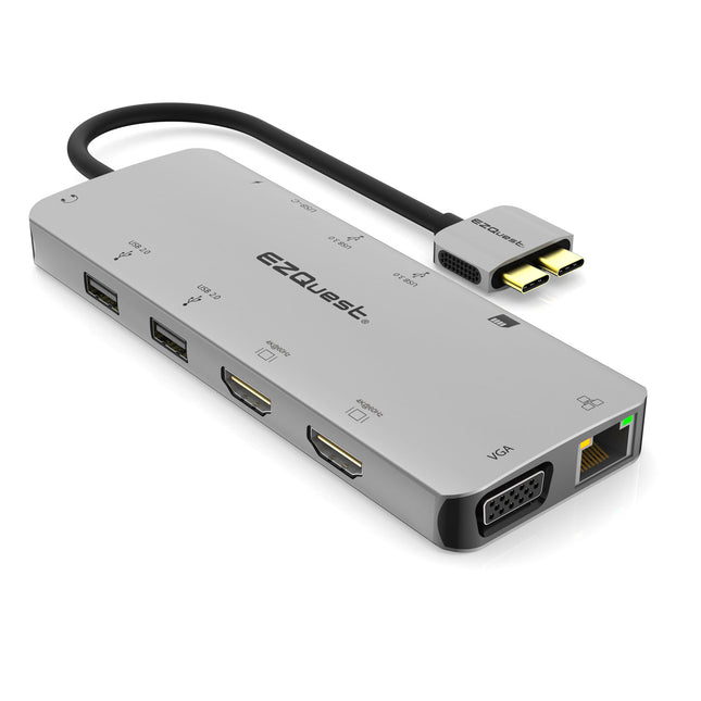 EZQuest Ultimate USB-C MultiMedia Hub Adapter 3.0 Power (13 Ports)