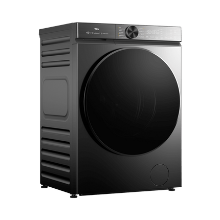TCL C512FLG Super Drum C5 front load washer 12kg - three-quarter view