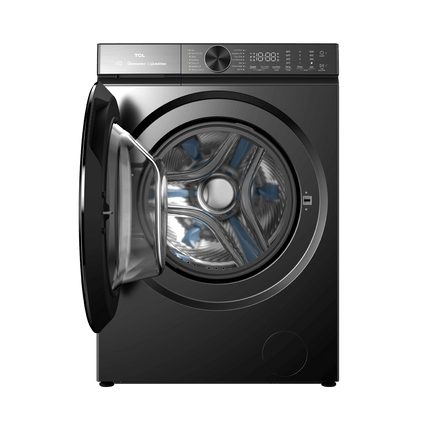 TCL C512FLG Super Drum C5 front load washer 12kg - door open showing drum