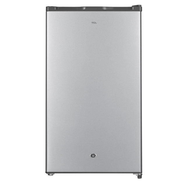 TCL F117SDS single door refrigerator, silver - front