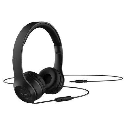 HOCO W21 Graceful Charm wired on-ear headphones purple