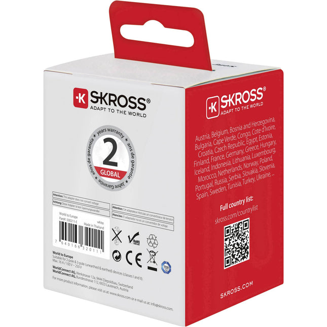 SKROSS 1.500211-E TRAVEL ADAPTER CA W TO EU